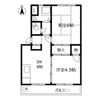 服部ビル B棟【1階】の間取り