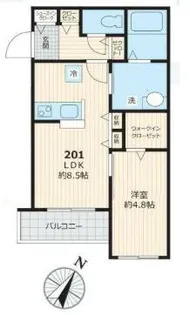 クレッセント【2階】の間取り