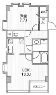 コーナーハウス【3階】の間取り