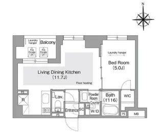 東京都文京区目白台3【マンション】の間取り