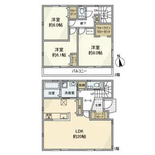 神奈川県逗子市久木4【一戸建】の間取り