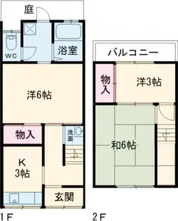 京都府京都市右京区山ノ内池尻町【一戸建】の間取り