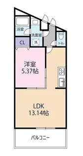 シャトー江ミーナ【4階】の間取り