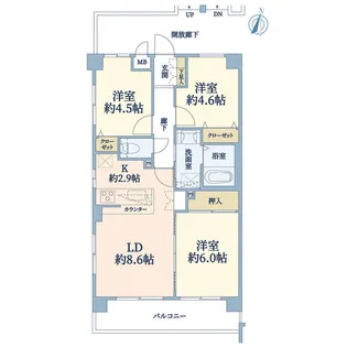レーヴステージ吉祥寺通り【5階】の間取り
