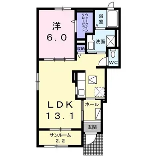 ラパン・エスポワールA【1階】の間取り