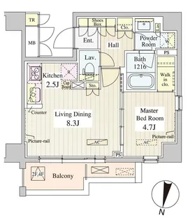 ル・シュクレ永福【4階】の間取り