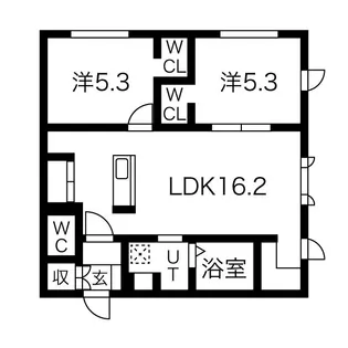 ノルフィーノリデアII【1階】の間取り