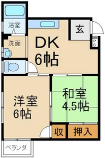 香里園ハウス【2階】の間取り