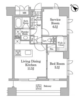 ユニコーンバリー恵比寿【5階】の間取り