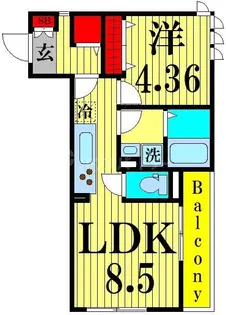 アンジュール綾瀬【2階】の間取り