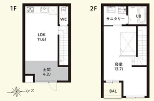 TRAIL hofu hachioji(トレイル防府八王子) アトリエの間取り