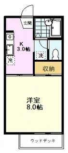 ファミーユ清鶴II【1階】の間取り