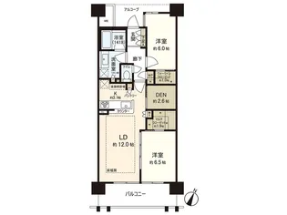 パークホームズ仙台中央【19階】の間取り