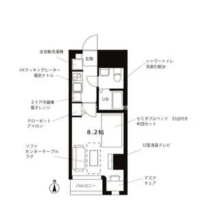プチグランデ秋葉原【9階】の間取り