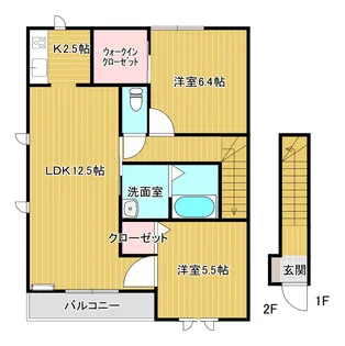 ヴィラーニ フォレストII【2階】の間取り