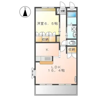 ロイヤルコーポ中川【2階】の間取り