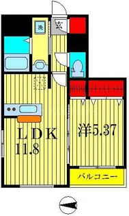 レジデンスフジミ【5階】の間取り