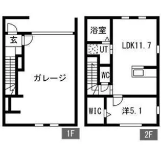 エクシア七里【1階】の間取り