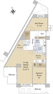 ソフィア調布染地公園【3階】の間取り