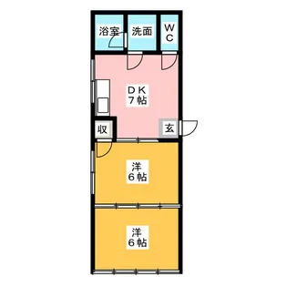 ダイムビル白子 A【2階】の間取り