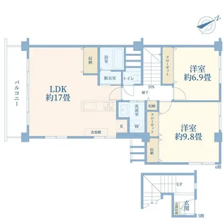 雪ヶ谷ハイム【6階】の間取り