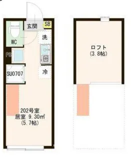 ハーモニーテラス若宮VI【2階】の間取り