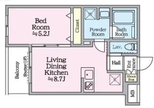 アイルグランデ赤羽【1階】の間取り