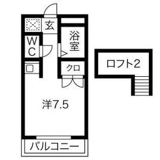 フローレス雨屋【3階】の間取り