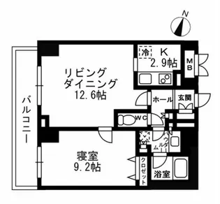 パークフラッツ学芸大学【4階】の間取り