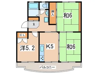 エスポワール湯本【4階】の間取り