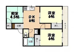 ネオハイツ沖野A棟【1階】の間取り