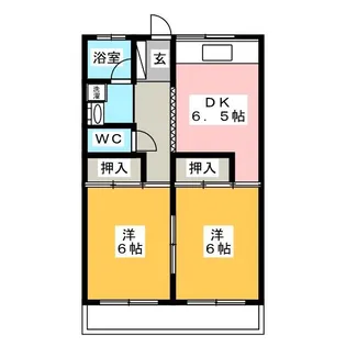湯田ハイツ【1階】の間取り