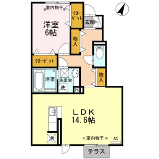 ドエル22A棟・B棟・C棟【1階】の間取り