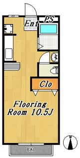 エステートタイム2【2階】の間取り