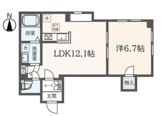 マインハイム【1階】の間取り