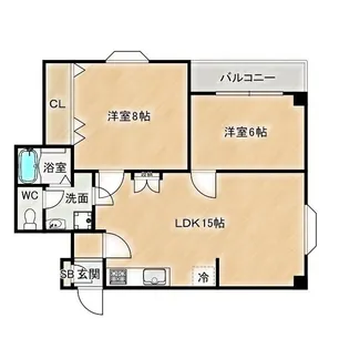 クイーンライフIMAZU【8階】の間取り