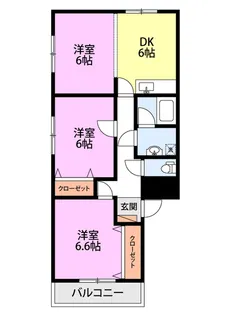 ベルローズ【3階】の間取り
