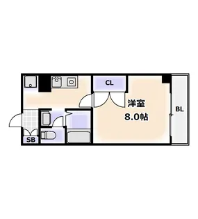 ビガ―ポリス118東田辺【6階】の間取り