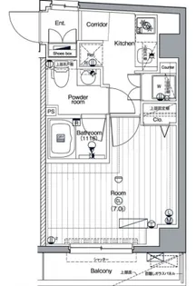 プレミアムキューブ文京江戸川橋♯mo【1階】の間取り