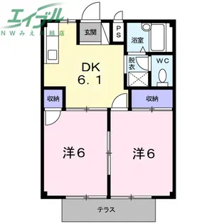 シティハイツ森【1階】の間取り