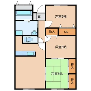 グリーンハイツ琴崎【2階】の間取り