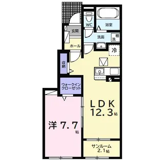 ウルルI【1階】の間取り