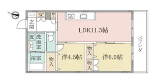 (シニア限定)ヘーベルヴィレッジ領家~浦和領家ヴェルデ~【2階】の間取り