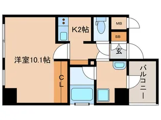 ノヴェル堀江町【2階】の間取り