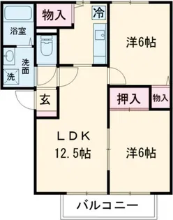 ロイヤルバレー田島【2階】の間取り
