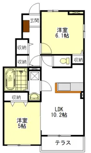 AKプレミール A・C棟【1階】の間取り