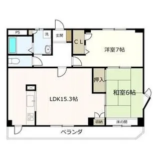 アールヴィヴァン【3階】の間取り