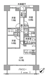 ファインレジデンス南草津【8階】の間取り
