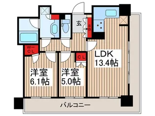 ライオンズマンションコスタタワー浦和【7階】の間取り