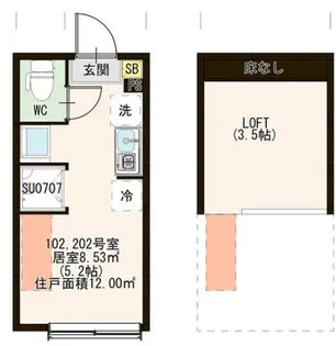 キュリア上井草【1階】の間取り